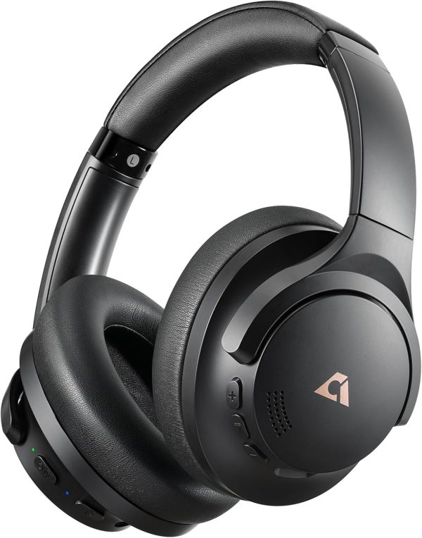 1Mii Y8 Noise Cancelling Headphones, Wireless LDAC Hi-Res Audio, 75H Battery Life, Comfortable, Over Ear Headphones Bluetooth 5.3 for Plane/Travel/Office - Black