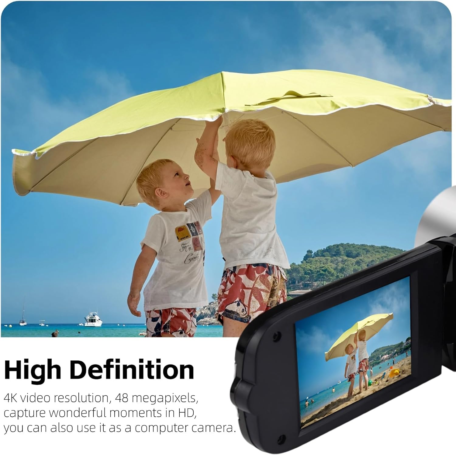 Red 1080P 16MP Vlogging Camera - 2.7in TFT 270 Rotatable 16X Zoom Digital YouTube Camera for Teens & Students (Gift) - Image 3