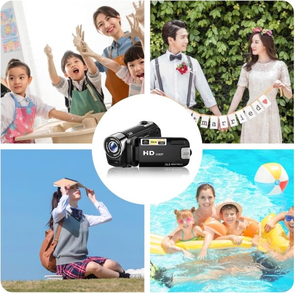 Red 1080P 16MP Vlogging Camera - 2.7in TFT 270 Rotatable 16X Zoom Digital YouTube Camera for Teens & Students (Gift) - Image 8